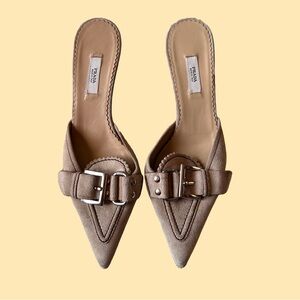 prada beige kitten heels